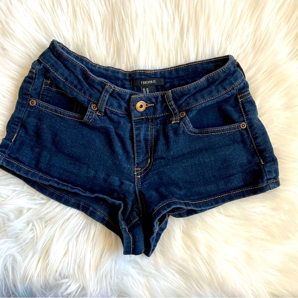 Forever 21 Pants - ⚡️Forever 21 Low Rise Dark Blue Denim Jean Shorts, size 26